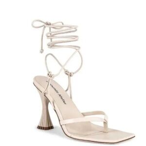 A'mmonde Atelier Anastassia 100 Ankle Tie in Ivory